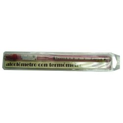 Alcohómetro 0-100 con termómetro de corrección