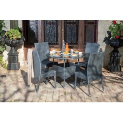 Conjunto de Aluminio y Ratán